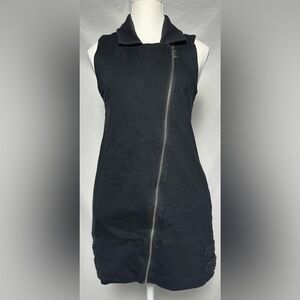 KENSIE GIRL Y2K Asymmetrical Zip Alt Goth Sleeveless Collared Sweater Size M